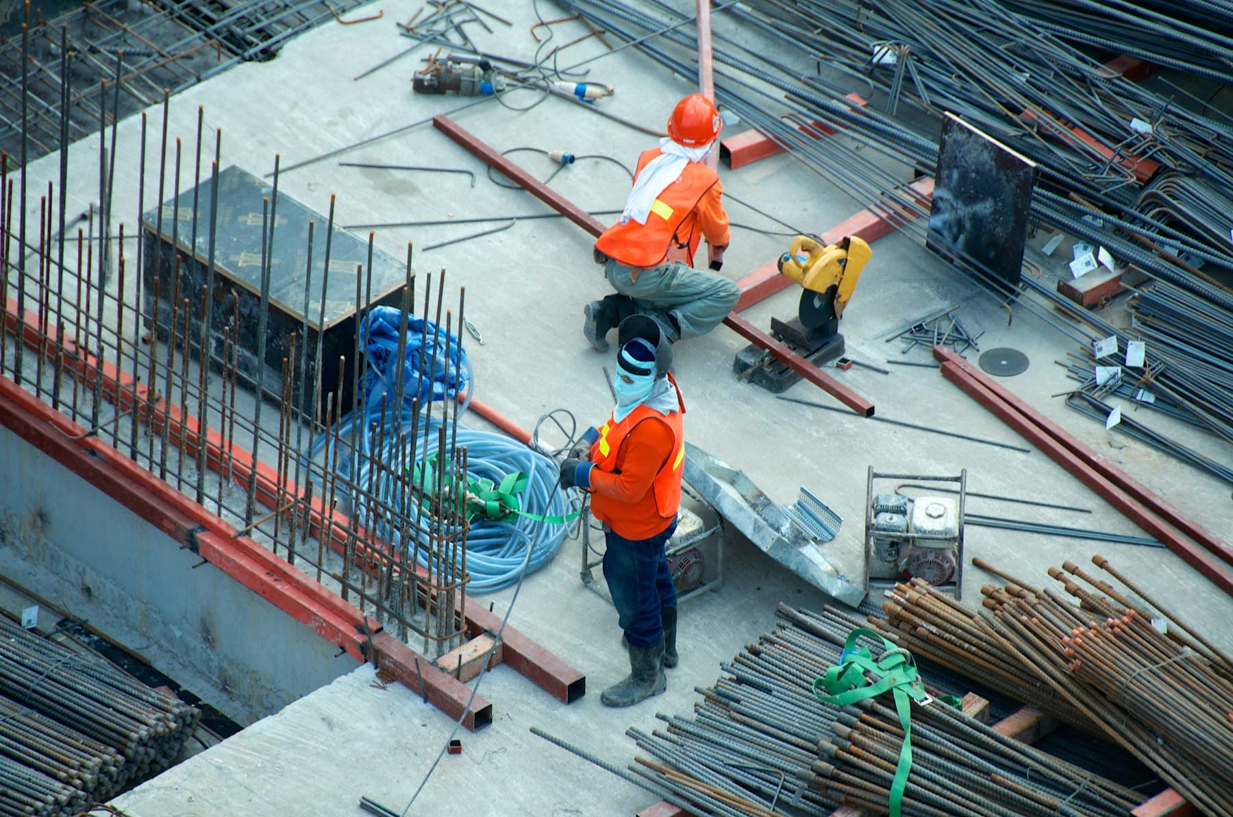 Building work on site